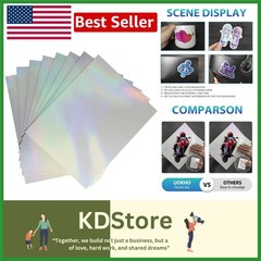 Clear Holographic Sticker Paper – Waterproof, 20 Sheets for Laser & Inkjet