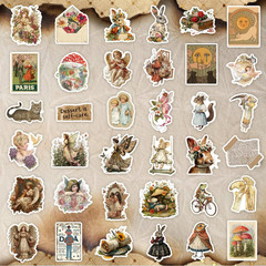 300 Pcs Vintage Stickers, Junk Journal Supplies, Cute Stickers for Journaling Su