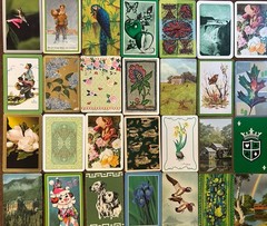 Single Swap Playing Cards LOT of 28 GREEN Themed Many Vintage