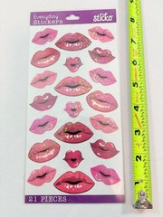 STICKO VALENTINE STICKERS / KISS LIPS / 1 SHEET
