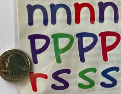 LOWERCASE ALPHABET Stickers (50+pc)Suzy’s Zoo•Card Making •Letters•Words•Journal