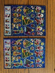 Rare VTG Sandylion prisma Christmas Mickey Minnie Mouse Gang 3.5×5”