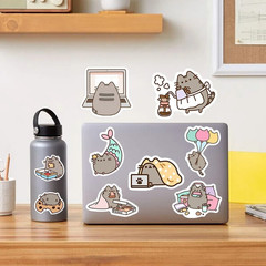 50pcs Cute Kawaii Chubby Cat Stickers Waterproof Decals for Kids DIY Gift