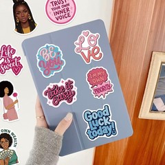 50 Pcs Inspirational Quote Stickers Waterproof PVC Decals for Journal Phone Case