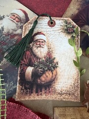 Vintage Christmas Junk Journal Kit Ephemera Bundle Santa Tags Tickets 100+ Pc