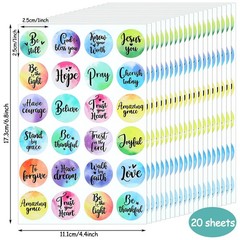 480 Pcs Christian Stickers for Kids Jesus Bible Verse Stickers Religious Inspira