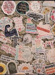 Inspirational Jesus Christian Stickers – 50Pcs Bible Verse Phrase Multicolor