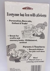 Vintage American Greetings Sticker World Animals Cartoon Pink Black 2 Sheets New