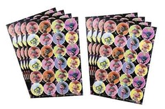 Trolls World Tour Stickers 4 Pack Bundle Autocollants, Standard, And Holographic
