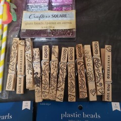 HUGE Crafting Lot Stickers Beads Straws Clothespins Pearls Candles Rulers Crafts