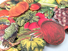Anna Griffin 20 Pc – Retro FALL THANKSGIVING Stickers | Plus SHIPPING DEAL!!!!