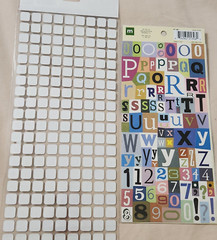 NEW Lot 5 Sets Alphabet Stickers Letters Numbers Multi-Colored Scrapbooking (RR)