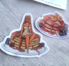 Breakfast Pancake Stickers Blueberry Food Delicious Bread Lot of 5