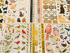 289+ Sticker Lot animals butterfly cat kittens bird flowers plants garden