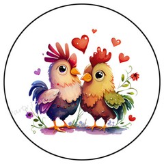 CUTE CHICKEN COUPLE ENVELOPE SEALS LABELS STICKERS PARTY FAVORS