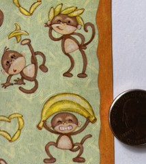 SILLY MONKEY Stickers(17pc)American Greetings•Animal•Dancing•Bananas •Jungle•