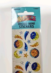 Sealed Vintage Sandylion Prismatic Micro Mini Stickers Sun Moon Falling Stars