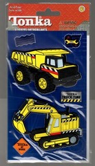 Tonka Truck Scrapbooking Stickers, 3-D Layered Glittery 3.5″ Large Yellow/Black