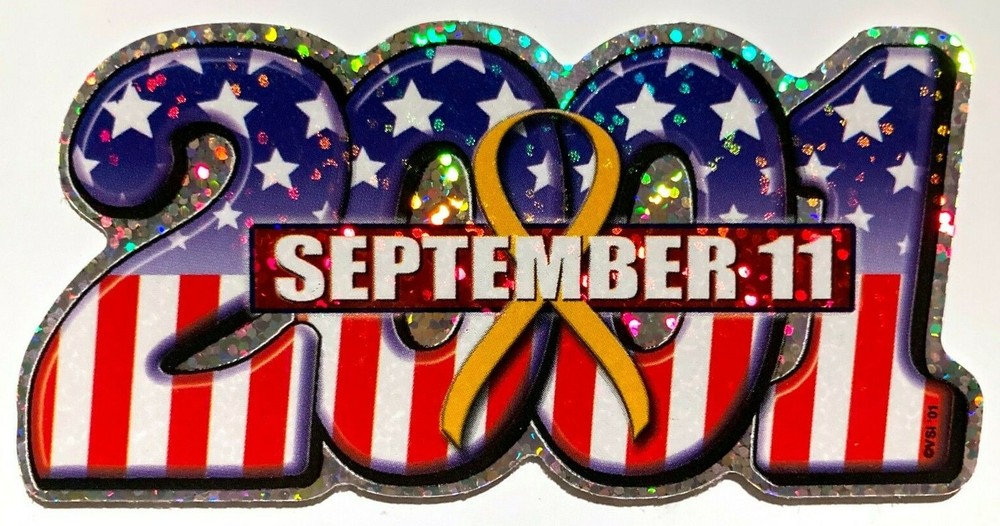 September 11 2001 Sticker Always Remember Vending Machine Decal USA Flag NYC