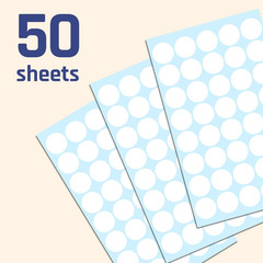 2000 Pack, 3/4″ round Colored Dot Stickers Circle Labels – White