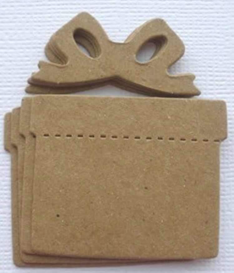 (5) SMALL GiFT PRESENT – Birthday Christmas Bare Chipboard Die Cuts – 2 1/8″