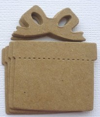 (5) SMALL GiFT PRESENT – Birthday Christmas Bare Chipboard Die Cuts – 2 1/8″