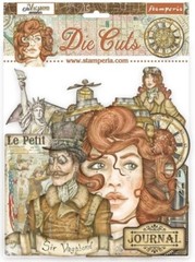 Stamperia Sir Vagabond Aviator Chipboard Die Cuts – Victorian Steampunk Ephemera