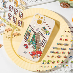2 Sets Large 3D Sticker Scene House Stickers for Supermarket and Bookstore DIY
