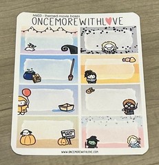 NEW Once More With Love Halloween Themed Movie Boxes Sticker Sheet OMWL Stickers