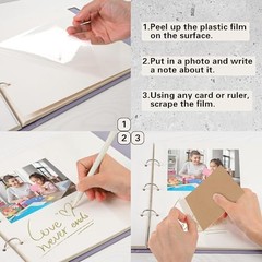 Vienrose 120 Sheet Photo Album Refill Pages Self Adhesive 9×11 for 3 Ring Binder