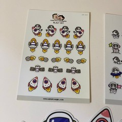 Hubman And Chubgirl Space Stickers Set