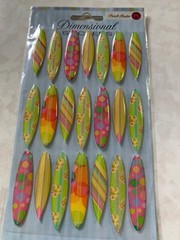 PUNCH STUDIO 3D STICKERS EPOXY STICKERS SURF BOARDS MULTI-COLOR-SIZES SURF BOARD