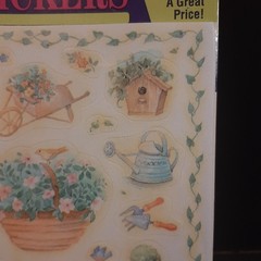 Vintage Ambassador Stickers 1992 Spring Springtime Birdhouse Birds Flowers NOS