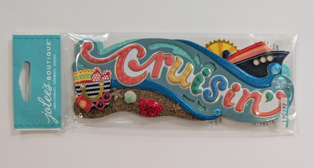 Jolee’s Cruisin’ Cruise Ship Travel Vacation Scrapbooking Title Sticker