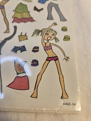 Vintage 90s AGC Fashion Girls Sticker Activity 10 Sheets Paper Doll Style New