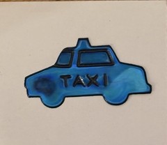 Vintage Rare 80s/90s Taxi Cab Sticker Touch Me Color Changing Unused Oilies
