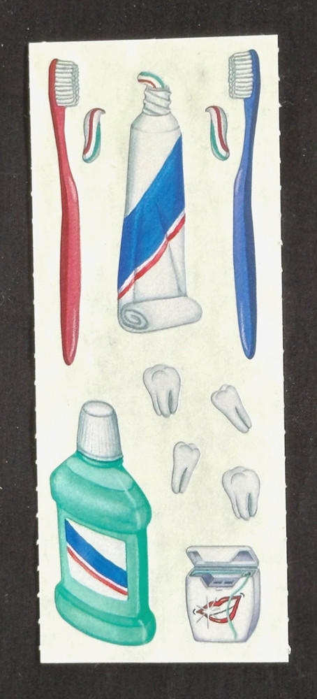 Rare + NLA Creative Memories TEETH BRUSHING Stickers ~ Tooth Paste~BRUSH~ New