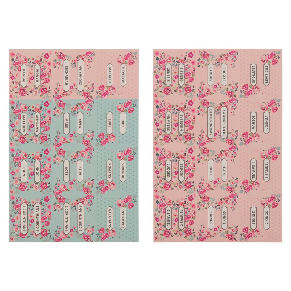 Colored Bible Indexing Tabs for Women & Girls: Self Adhesive Pre-cut Labels,