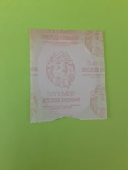 vintage 80s Sandylion mylar music note sticker module *damaged*