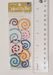 Jolee’s Funky Spirals Birthday Party Confetti Mini Pack Scrapbook Embellishments