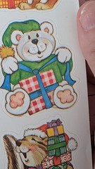 Vintage Current Inc Stickers Christmas Critters Stickers Animals 1 Sheet READ