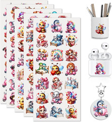 Rub on Transfers, 105 Sheets Valentine’S Day Heart Animal Transfer Stickers, Rub