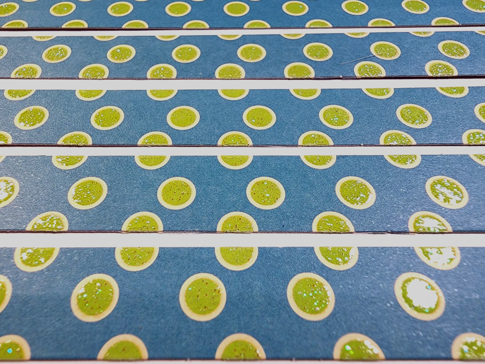 6pc Green Glitter Dots Blue Background 6″ Borders K&Company Cardstock Stickers