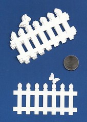 Fence Die Cuts, 6 pcs., Any Color, 2″x4″ Fence w/butterfly Die Cuts – Butterfly