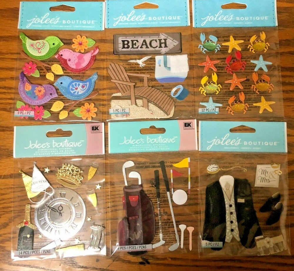 Jolee’s Boutique Stickers NIP MANY TO CHOOSE FROM TRAVEL SPORTS AND MORE