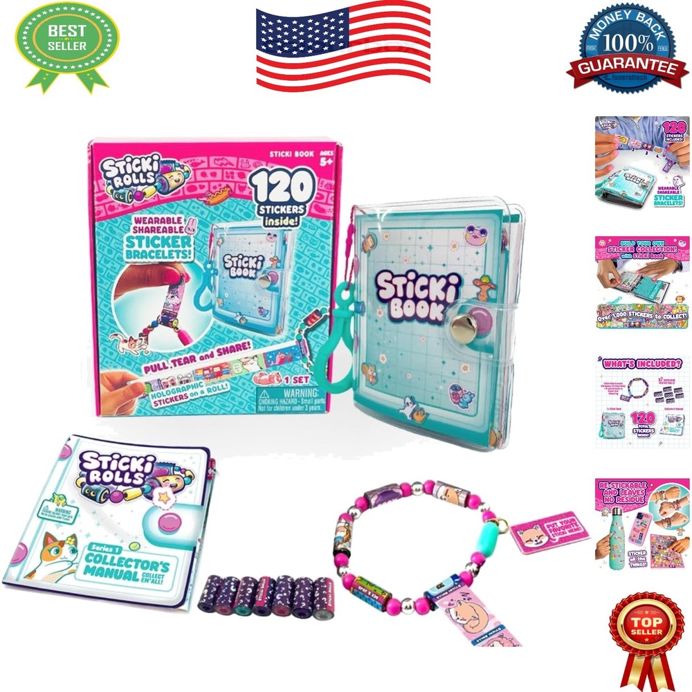 Explore 120 Mini Stickers in Sky Castle Sticki Book – Perfect Craft Kit for Kids