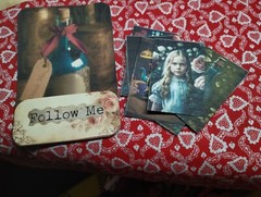 Alice In Wonderland Pocket TAGS SET Of 4 Junk Journal Scrapbook USA