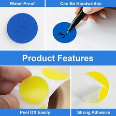 Vibrant 3/4 Inch Color Coding Stickers – 4000 PCS for Home and Classroom Use