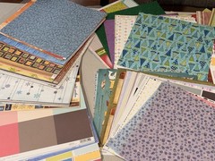 Scrapbooking supplies lot 12 x 12  200+ Sheets With Various Embellishments