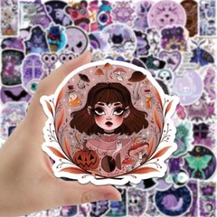 100pcs SPIRITUAL Stickers Pack,Crystal Potion Gothic Halloween Stickers,225
